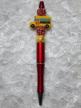 Load image into Gallery viewer, Beaded School bus pen