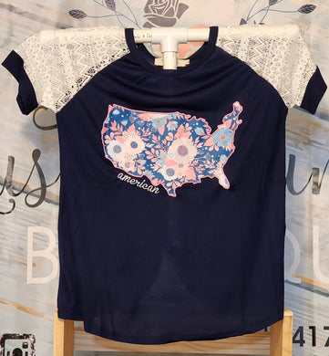 Floral U.S Navy Top