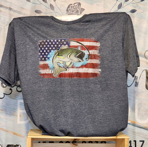 Men's T Fish and Flag