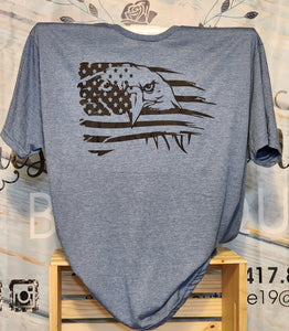 Distressed Flag Eagle Men's T