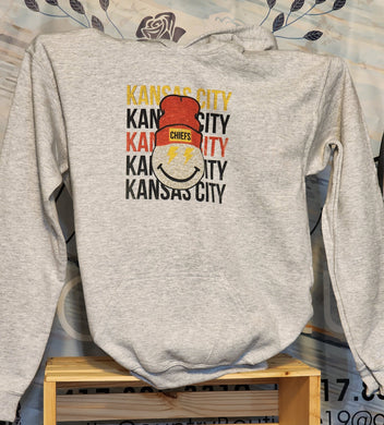 Youth KC Chiefs smiley hoodie