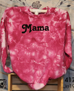 Mama bringt pink tie dyed crewneck